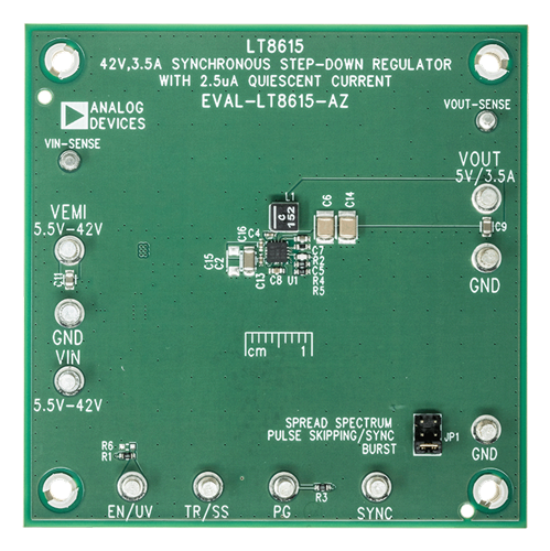 EVAL-LT8615-AZ Board Photo Top View