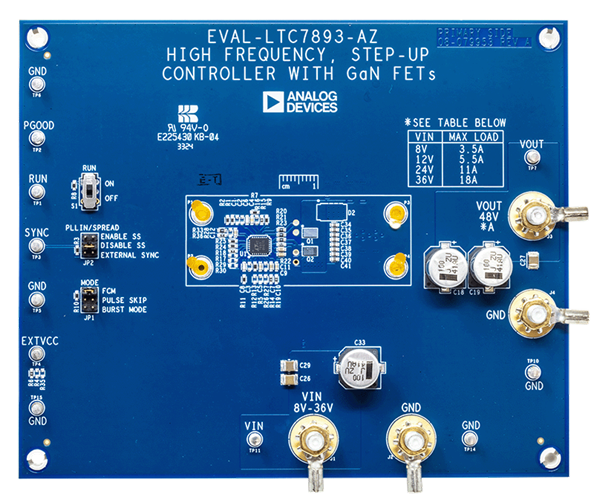 EVAL-LTC7893-AZ Board Photo Top View