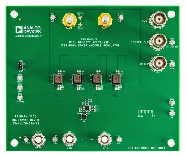 EVAL-LTM4638-AZ Board Photo Top View