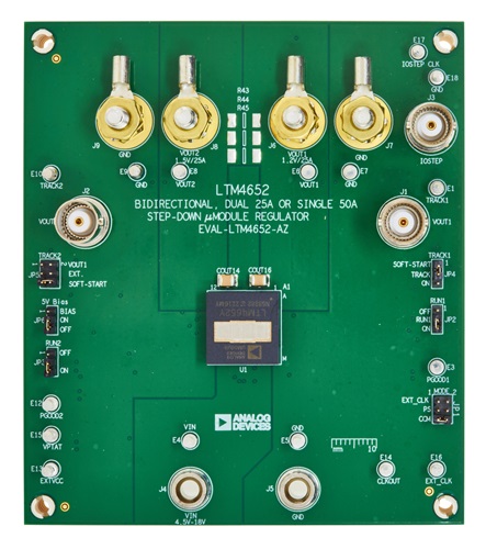 EVAL-LTM4652-AZ Evaluation Board Photo Top View