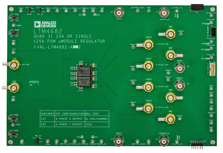 EVAL-LTM4682-A1Z Board Photo Top View