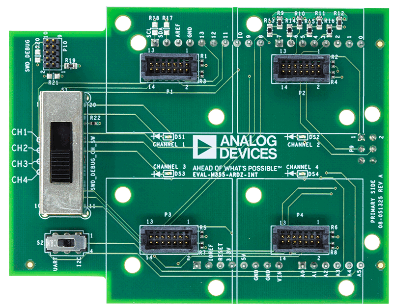 M355-ARDZ-INT Evaluation Board - Top View