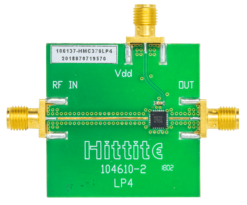 HMC370 Evaluation Board - Top View