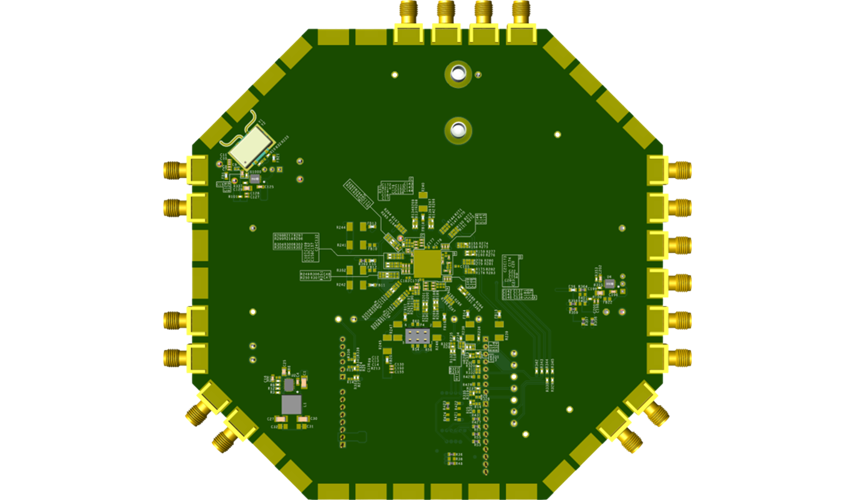 EVAL-HMC7044B Board Photo Bottom View