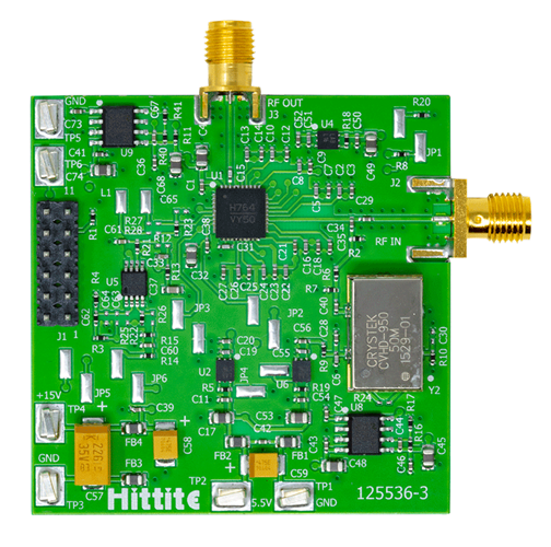 HMC764 Evaluation Board - Top View