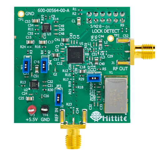 HMC820 Evaluation Board - Top View