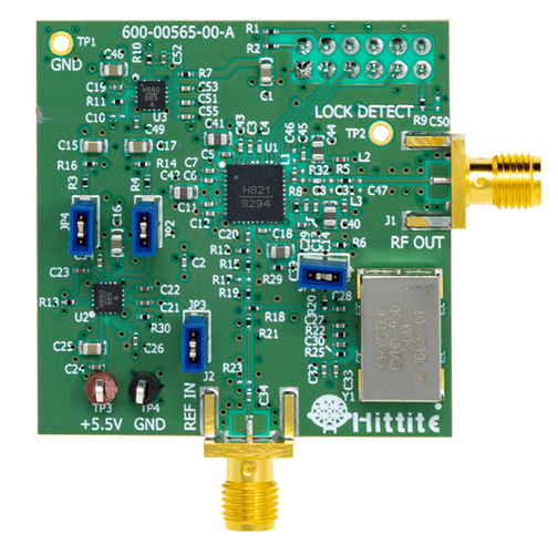 HMC821 Evaluation Board - Top View