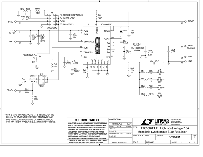 DC1015A - Schematic