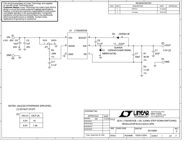 DC1050A - Schematic