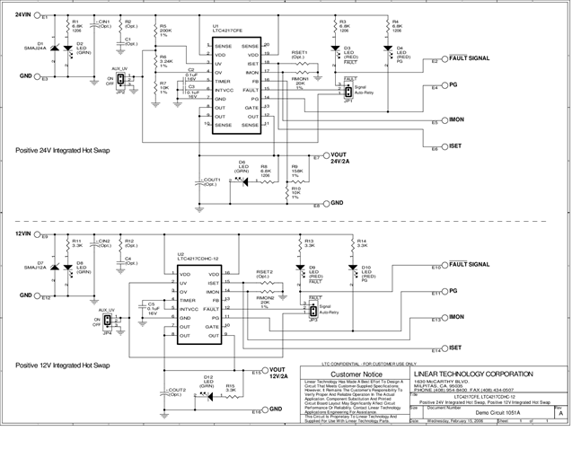 DC1051A - Schematic