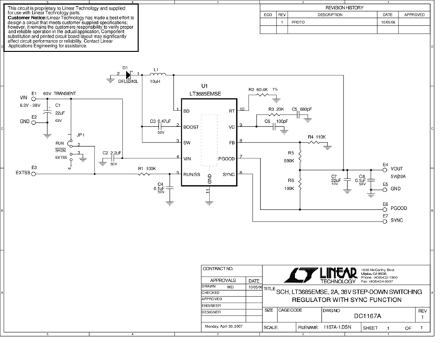 DC1167A - Schematic