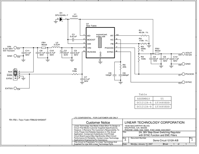 DC1212A-A - Schematic