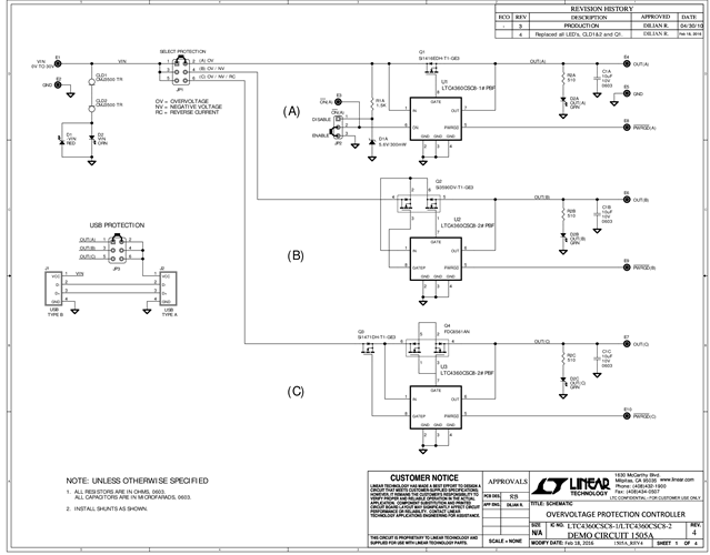 DC1505A - Schematic