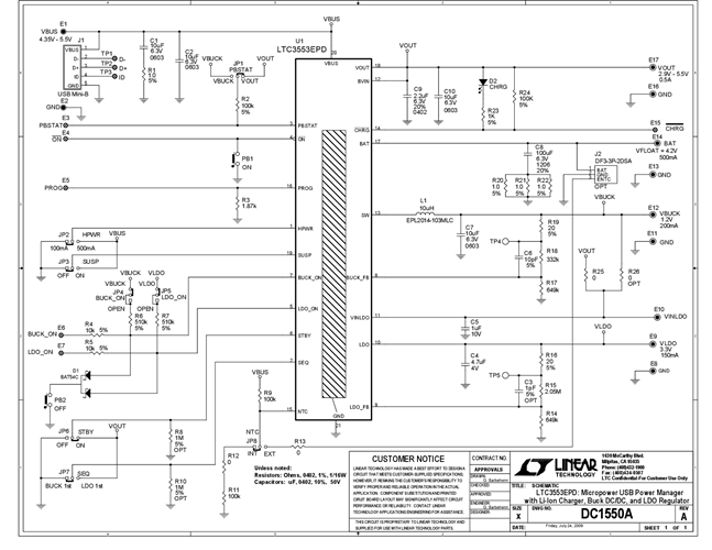DC1550A - Schematic