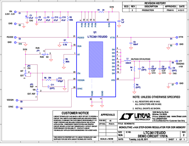DC1707A - Schematic