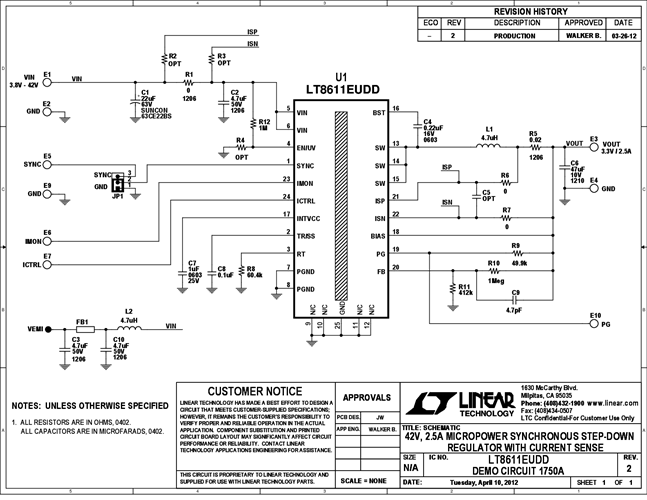 DC1750A - Schematic