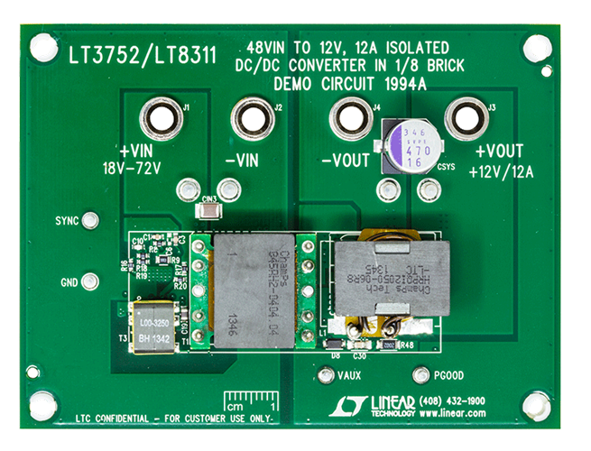 DC1994A Evaluation Board - Top View