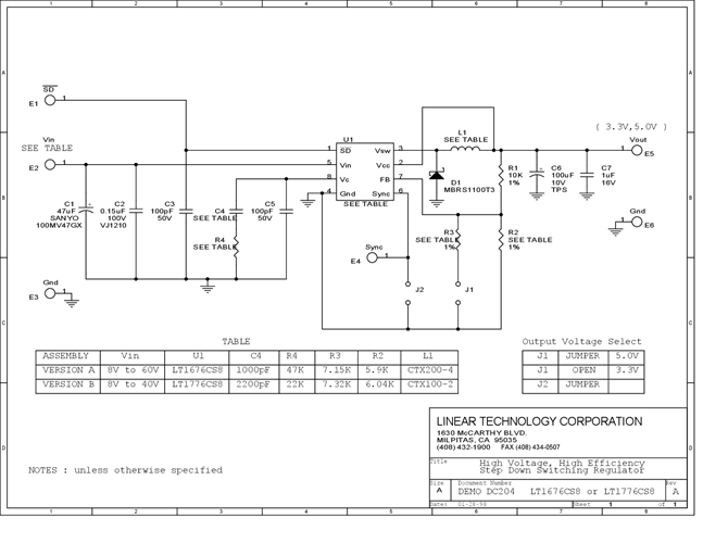 DC204A-A - Schematic