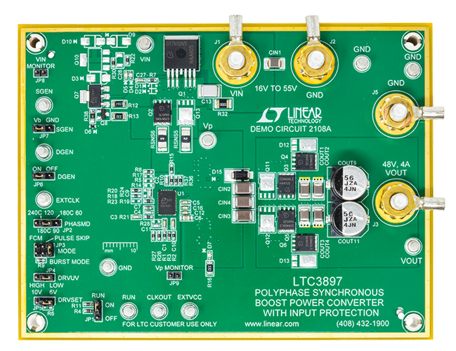 DC2108A Evaluation Board - Top View