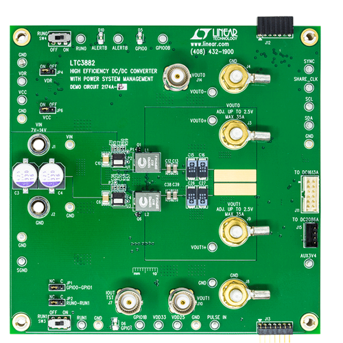 DC2174A-B Evaluation Board - Top View