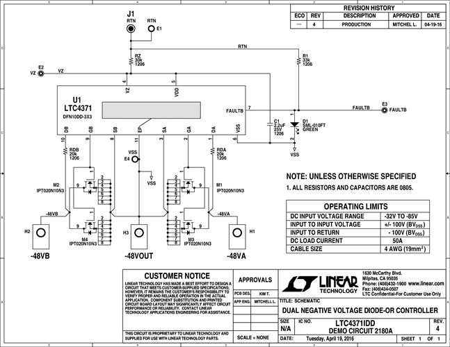 DC2180A Demo Board Schematic