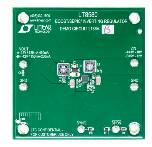 DC2186A-B Evaluation Board - Top View