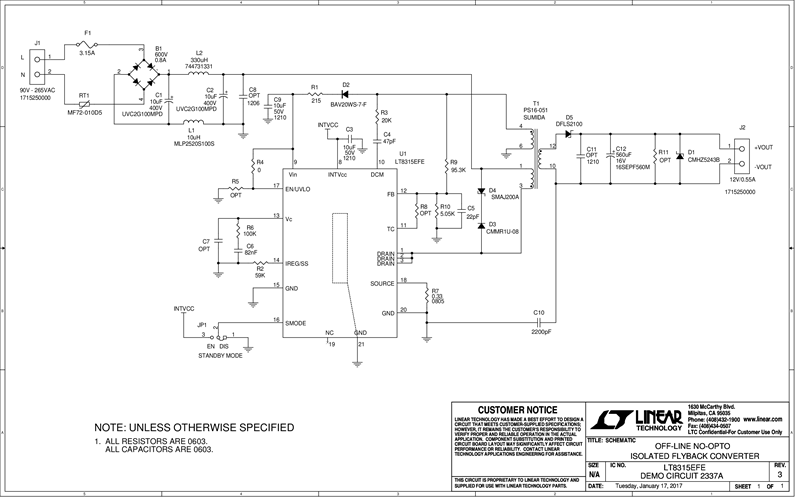 DC2337A - Schematic