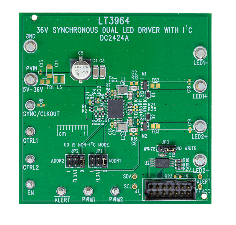 DC2424A Evaluation Board - Top View