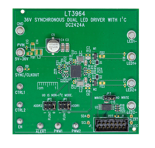 DC2424A Evaluation Board - Top View