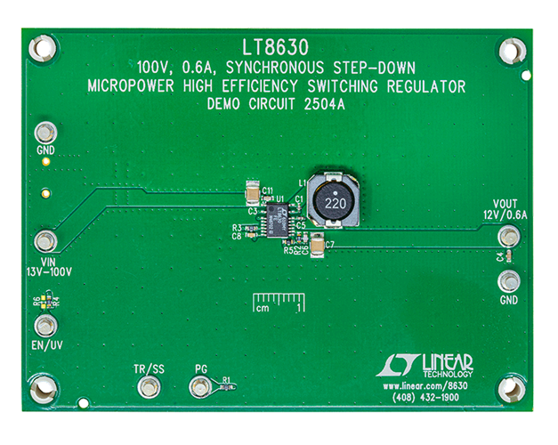 DC2504A Evaluation Board - Top View