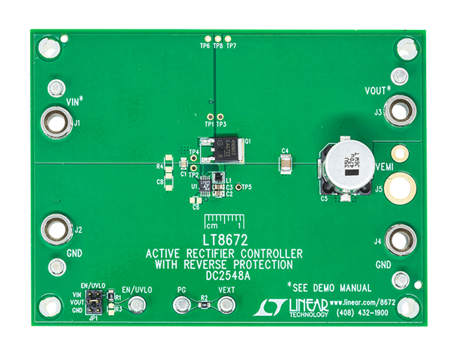 DC2548A Evaluation Board - Top View