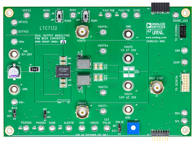 DC2666A-A Evaluation Board - Top View