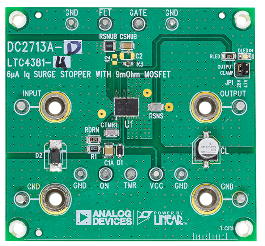 DC2713A-D Evaluation Board - Top View