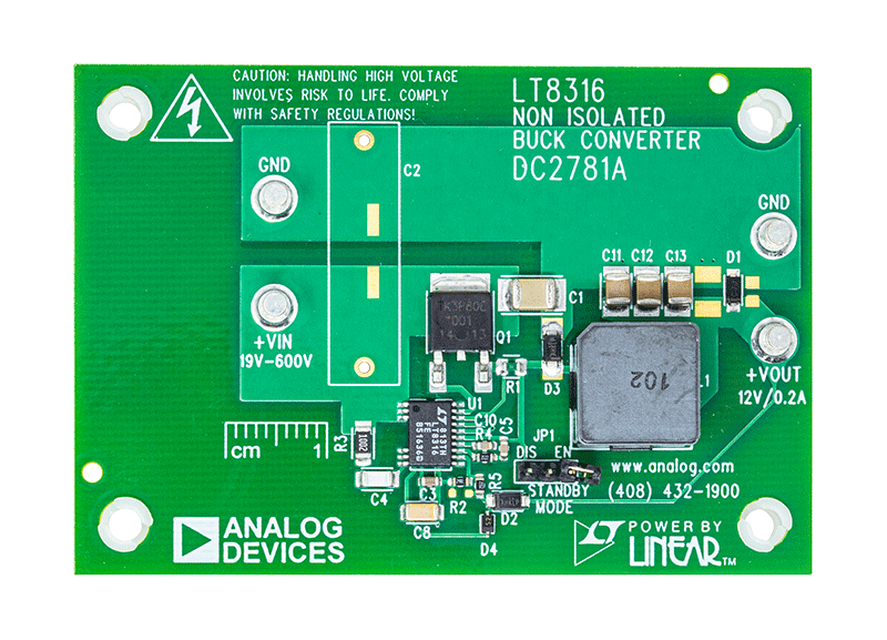 DC2781A Evaluation Board - Top View