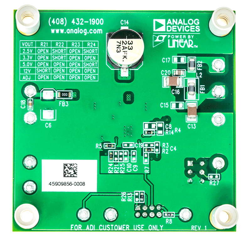 DC2833A Evaluation Board - Bottom View