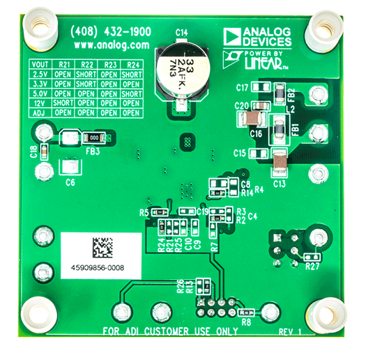 DC2833A Evaluation Board - Bottom View