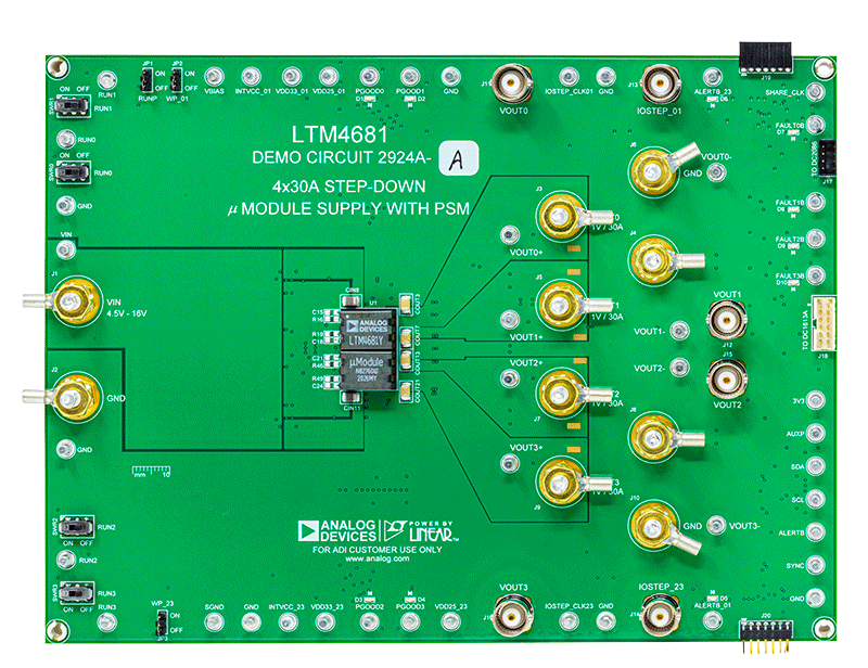 DC2924A-A Evaluation Board - Top View