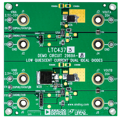 DC2969A-B Evaluation Board - Top View