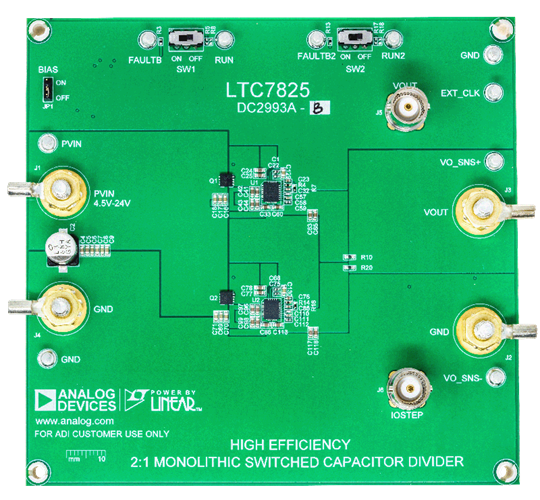 DC2993A-B Evaluation Board - Top View