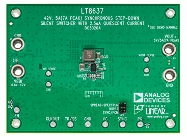 DC3020A Evaluation Board - Top View