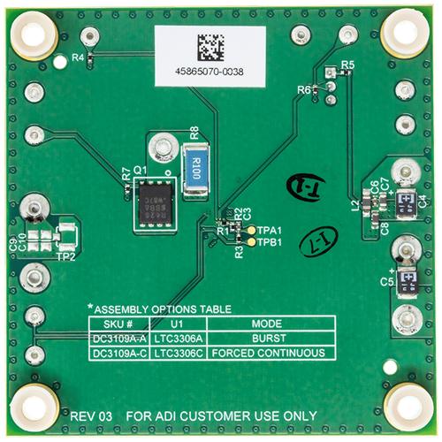 DC3109A Evaluation Board - Bottom View
