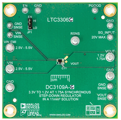 DC3109A Evaluation Board - Top View