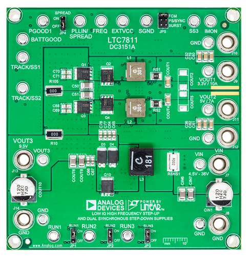 DC3151A Evaluation Board - Top View