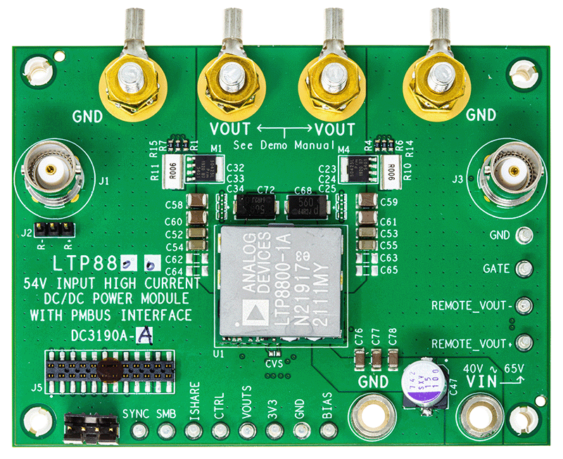 DC3190A-A Evaluation Board - Top View
