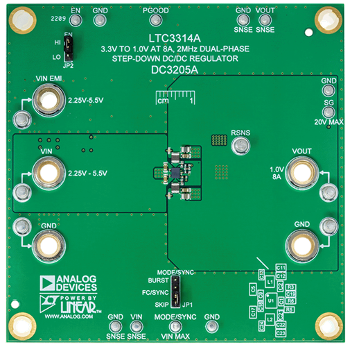 DC3205A Evaluation Board - Top View