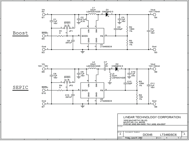 DC545A - Schematic