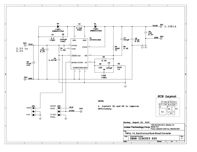 DC625A - Schematic