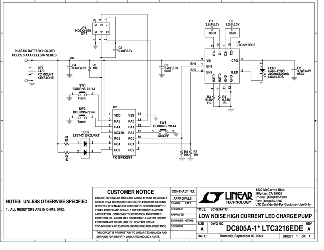 DC805A - Schematic