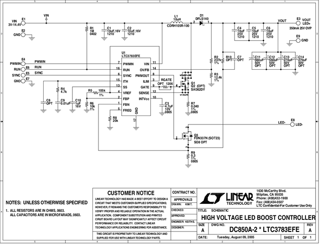 DC850A - Schematic