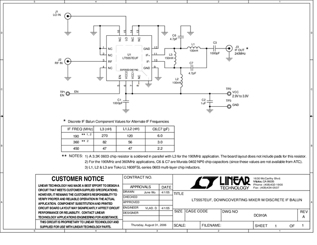 DC910A - Schematic